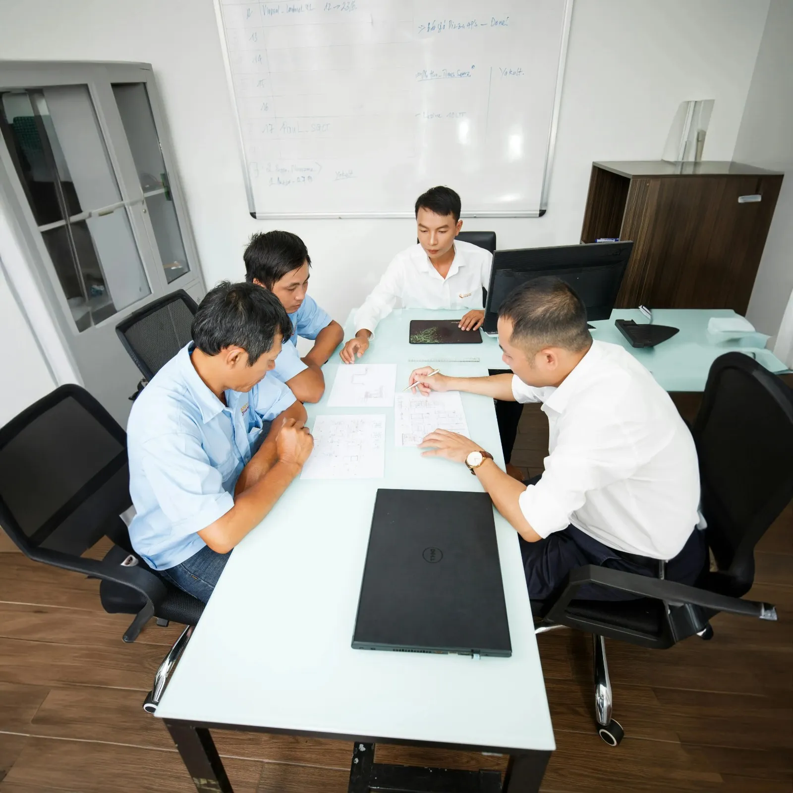 team collaborating and working together